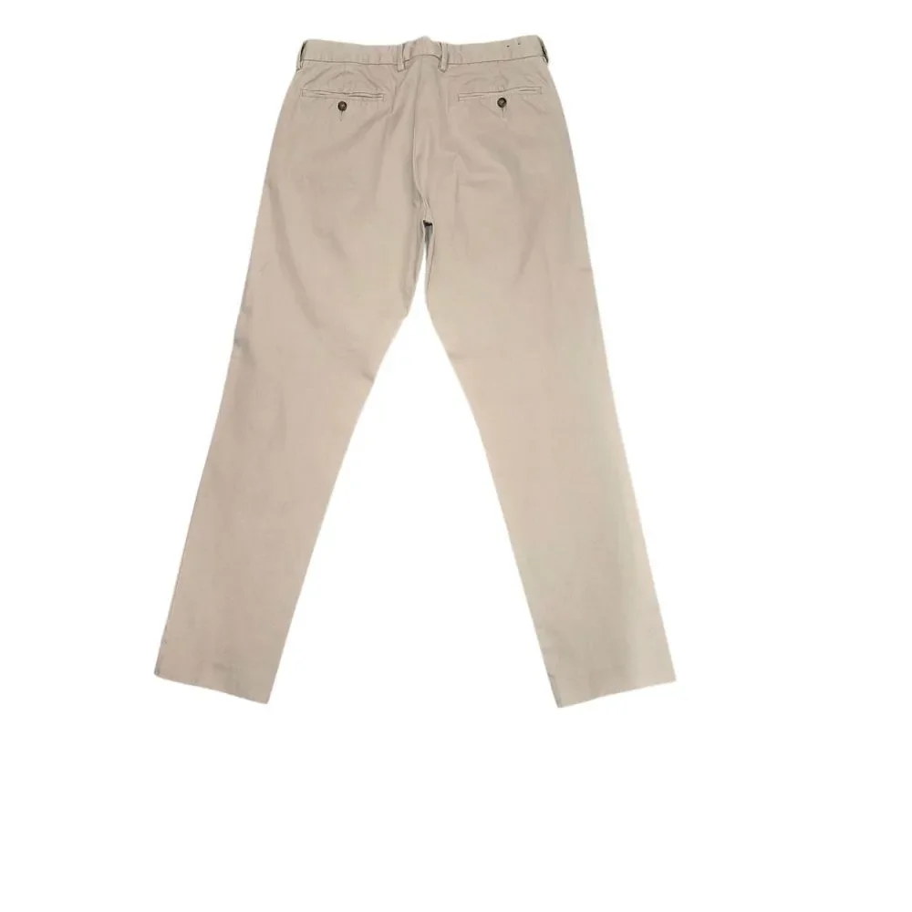 J. Crew Bowery Men's Classic Beige Urban Slim Fit Tan Khaki Chino Pants 32x32